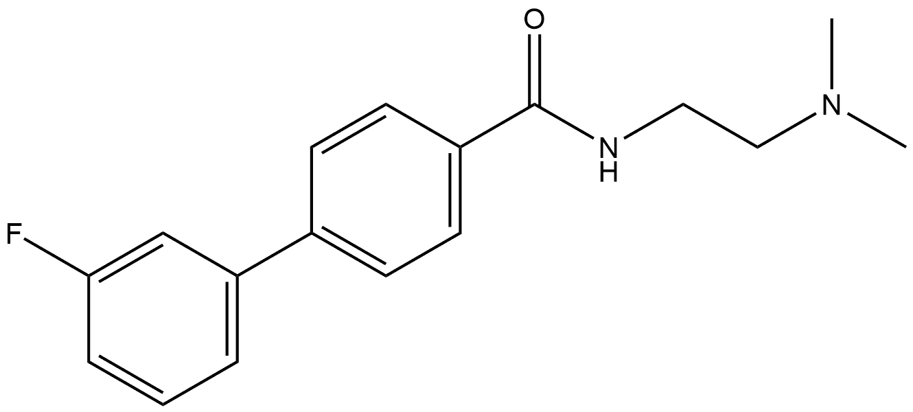 1,1'-Biphenyl]-4-carboxamide, N-[2-(dimethylamino)ethyl]-3'-fluoro- Structure