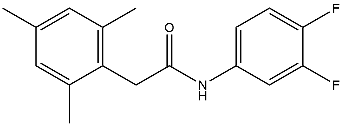 Benzeneacetamide, N-(3,4-difluorophenyl)-2,4,6-trimethyl- Structure