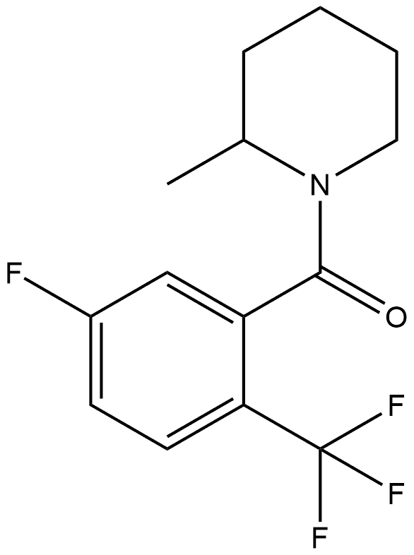 Methanone, [5-fluoro-2-(trifluoromethyl)phenyl](2-methyl-1-piperidinyl)- Structure