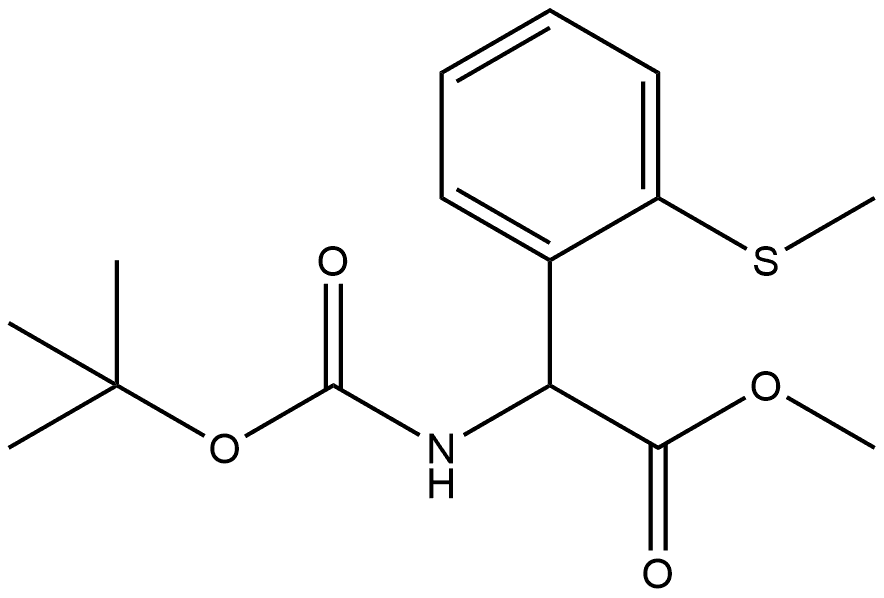 methyl 2-((tert-butoxycarbonyl)amino)-2-(2-(methylthio)phenyl)acetate Structure