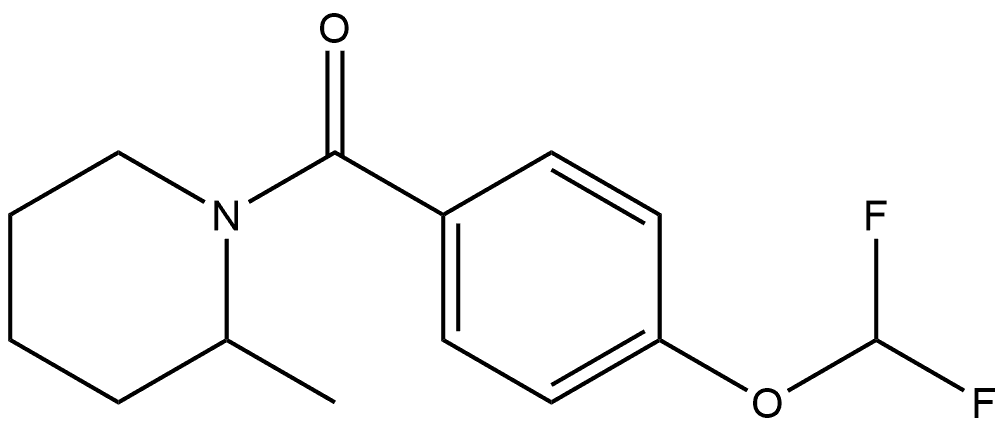 Methanone, [4-(difluoromethoxy)phenyl](2-methyl-1-piperidinyl)- Structure