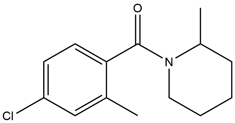 Methanone, (4-chloro-2-methylphenyl)(2-methyl-1-piperidinyl)- Structure