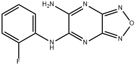 [1,2,5]Oxadiazolo[3,4-b]pyrazine-5,6-diamine, N5-(2-fluorophenyl)- Structure