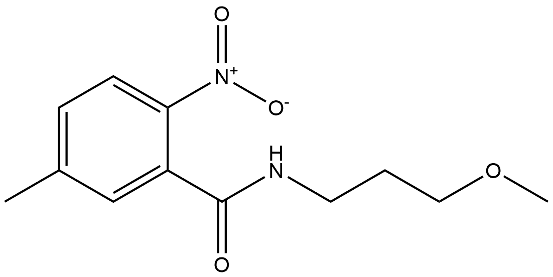 N-(3-methoxypropyl)-5-methyl-2-nitrobenzamide Structure