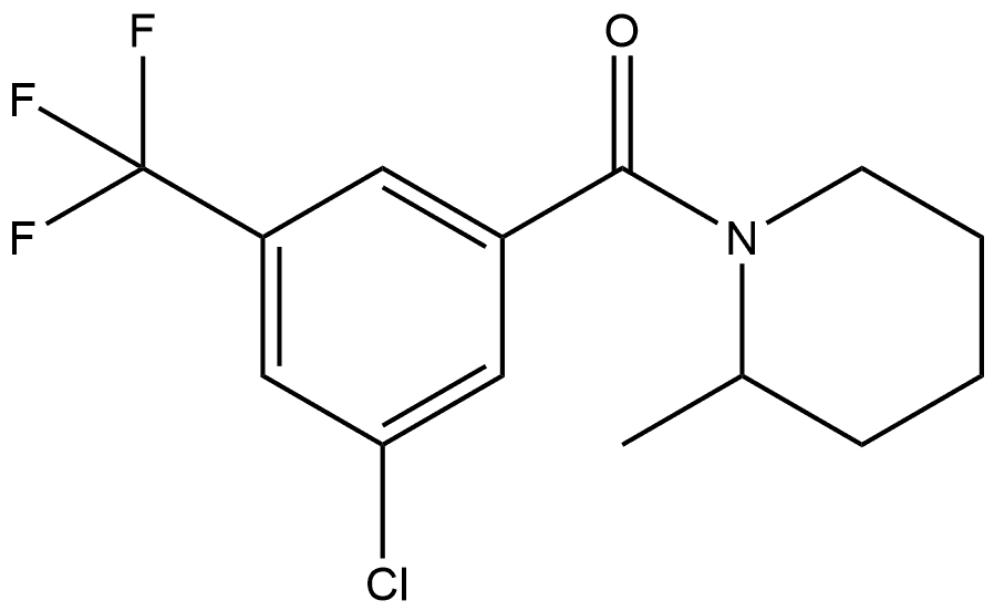 Methanone, [3-chloro-5-(trifluoromethyl)phenyl](2-methyl-1-piperidinyl)- Structure