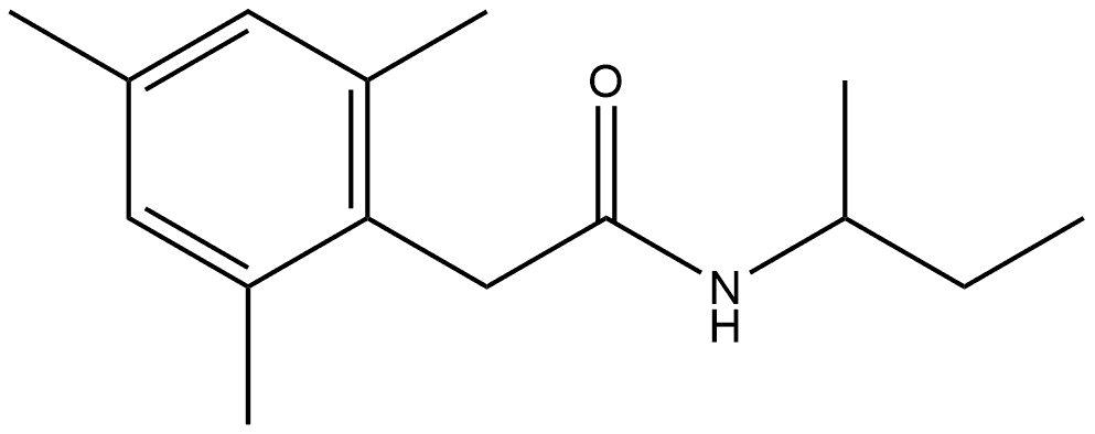 Benzeneacetamide, 2,4,6-trimethyl-N-(1-methylpropyl)- Structure