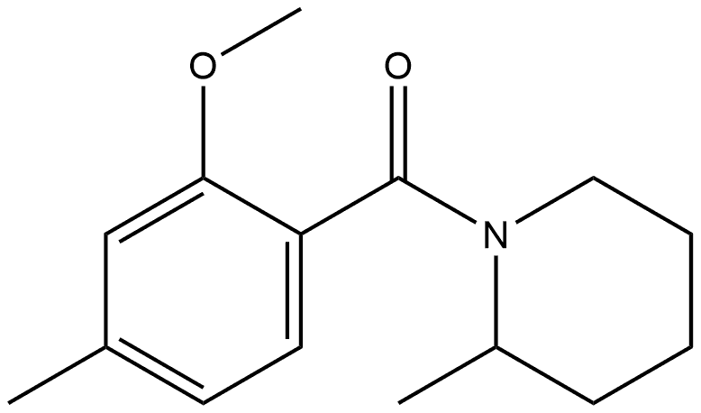 Methanone, (2-methoxy-4-methylphenyl)(2-methyl-1-piperidinyl)- Structure