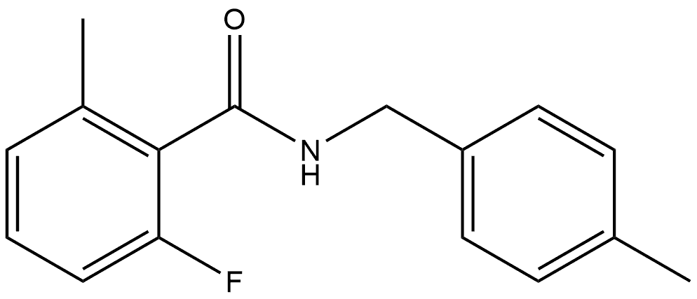 Benzamide, 2-fluoro-6-methyl-N-[(4-methylphenyl)methyl]- Structure