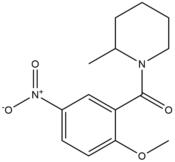 (2-methoxy-5-nitrophenyl)(2-methylpiperidin-1-yl)methanone Structure