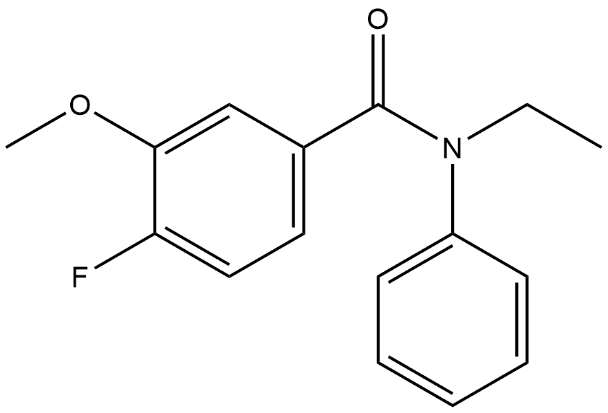 Benzamide, N-ethyl-4-fluoro-3-methoxy-N-phenyl- Structure