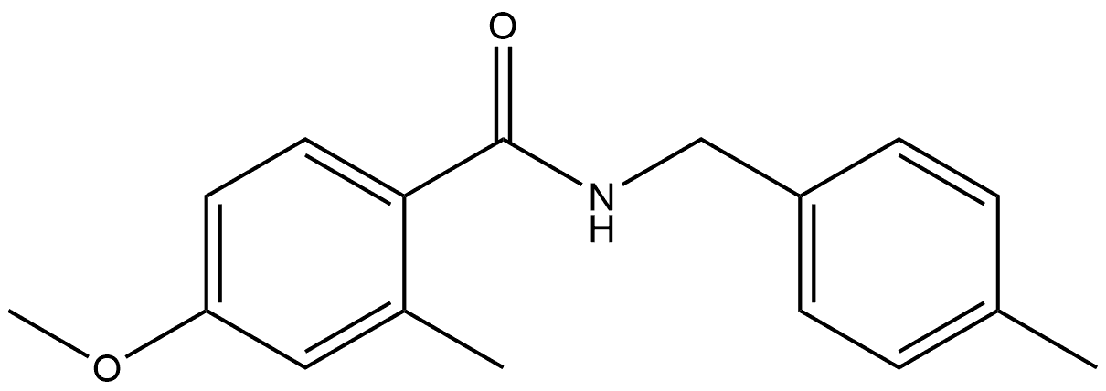 Benzamide, 4-methoxy-2-methyl-N-[(4-methylphenyl)methyl]- 구조식 이미지