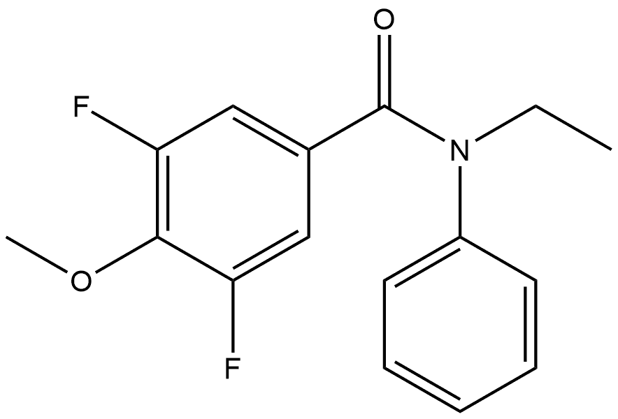 Benzamide, N-ethyl-3,5-difluoro-4-methoxy-N-phenyl- Structure