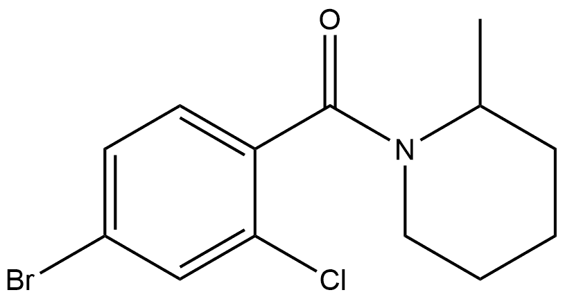 Methanone, (4-bromo-2-chlorophenyl)(2-methyl-1-piperidinyl)- Structure