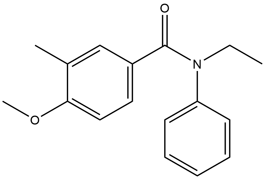 Benzamide, N-ethyl-4-methoxy-3-methyl-N-phenyl- Structure