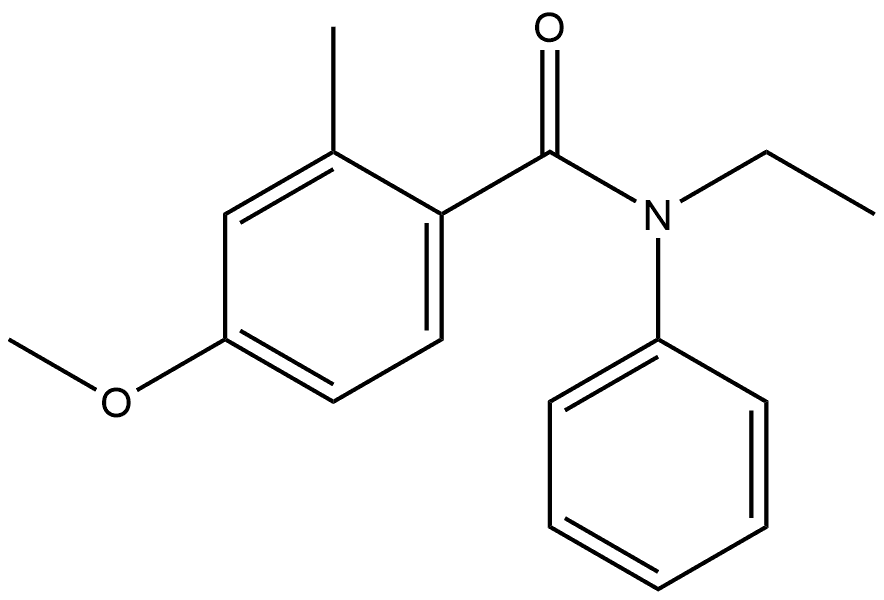 Benzamide, N-ethyl-4-methoxy-2-methyl-N-phenyl- Structure