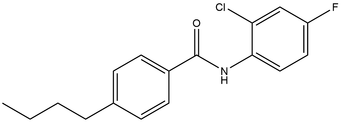 Benzamide, 4-butyl-N-(2-chloro-4-fluorophenyl)- Structure