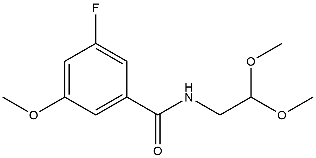 Benzamide, N-(2,2-dimethoxyethyl)-3-fluoro-5-methoxy- Structure