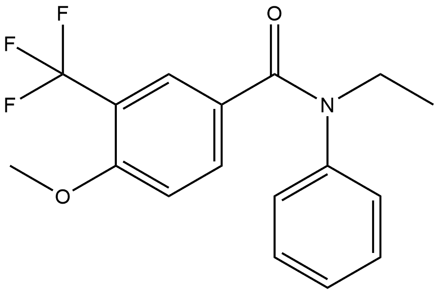 Benzamide, N-ethyl-4-methoxy-N-phenyl-3-(trifluoromethyl)- Structure