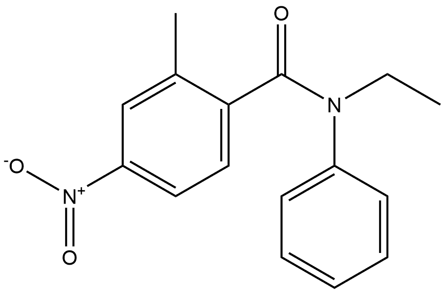 N-ethyl-2-methyl-4-nitro-N-phenylbenzamide Structure