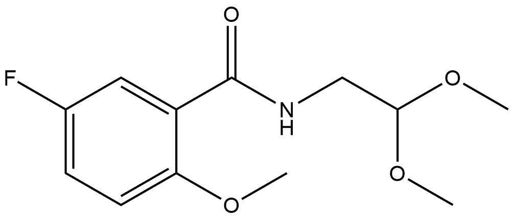 Benzamide, N-(2,2-dimethoxyethyl)-5-fluoro-2-methoxy- Structure