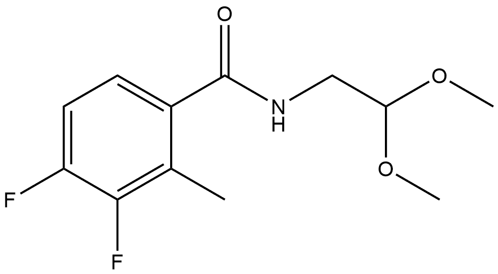 Benzamide, N-(2,2-dimethoxyethyl)-3,4-difluoro-2-methyl- Structure