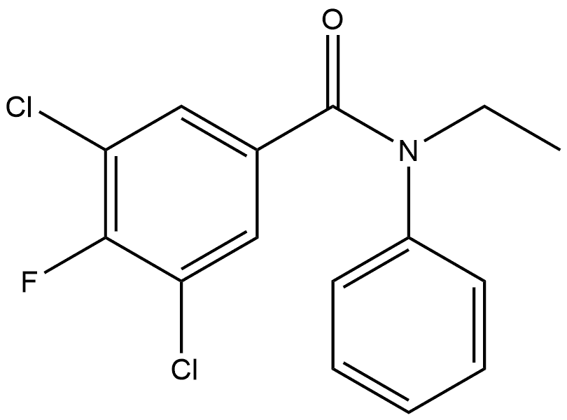 Benzamide, 3,5-dichloro-N-ethyl-4-fluoro-N-phenyl- 구조식 이미지