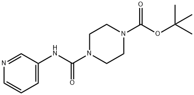 1-Piperazinecarboxylic acid, 4-[(3-pyridinylamino)carbonyl]-, 1,1-dimethylethyl ester Structure