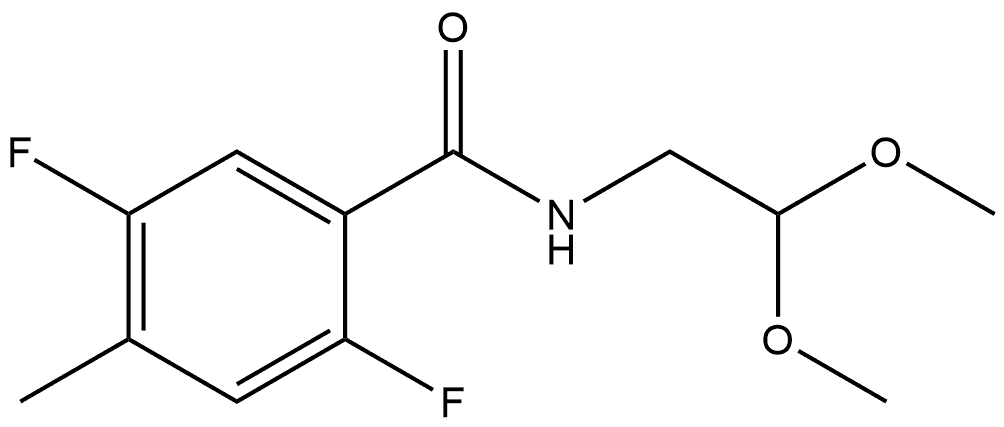 Benzamide, N-(2,2-dimethoxyethyl)-2,5-difluoro-4-methyl- Structure