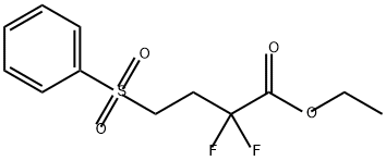 Butanoic acid, 2,2-difluoro-4-(phenylsulfonyl)-, ethyl ester Structure