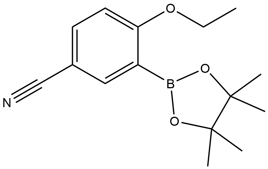 4-ethoxy-3-(4,4,5,5-tetramethyl-1,3,2-dioxaborolan-2-yl)benzonitrile 구조식 이미지