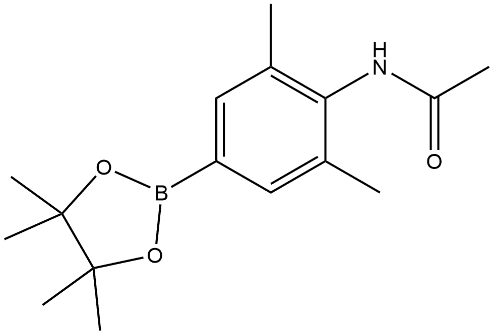 N-(2,6-dimethyl-4-(4,4,5,5-tetramethyl-1,3,2-dioxaborolan-2-yl)phenyl)acetamide 구조식 이미지