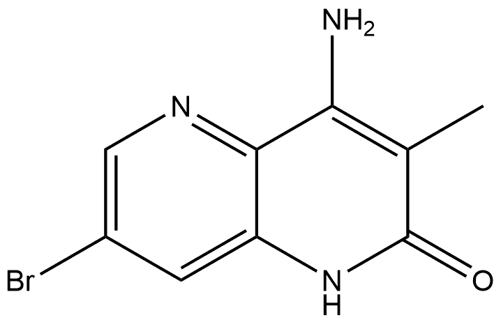 4-Amino-7-bromo-3-methyl-1,5-naphthyridin-2(1H)-one 구조식 이미지