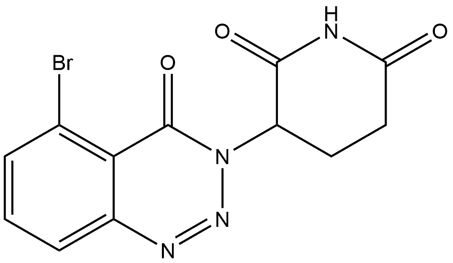 3-(5-bromo-4-oxobenzo[d][1,2,3]triazin-3(4H)-yl)piperidine-2,6-dione Structure