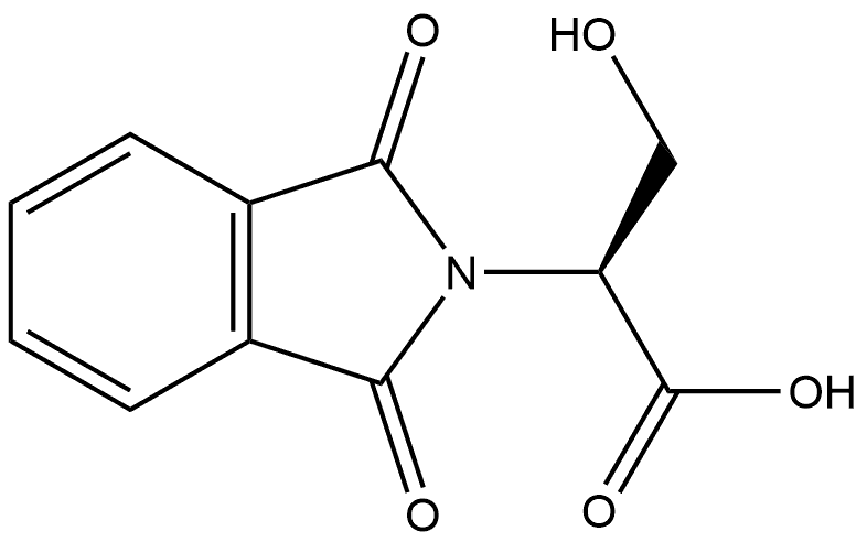 2H-Isoindole-2-acetic acid, 1,3-dihydro-α-(hydroxymethyl)-1,3-dioxo-, (αS)- Structure