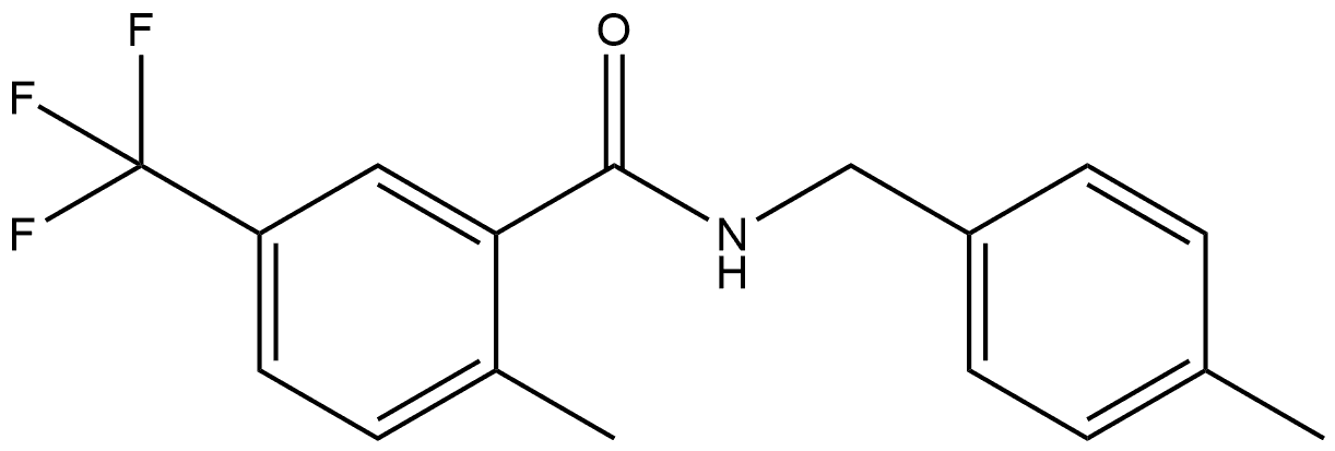 2-methyl-N-(4-methylbenzyl)-5-(trifluoromethyl)benzamide 구조식 이미지