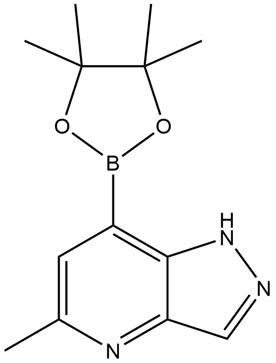 5-Methyl-7-(4,4,5,5-tetramethyl-1,3,2-dioxaborolan-2-yl)-1H-pyrazolo[4,3-b]pyridine 구조식 이미지