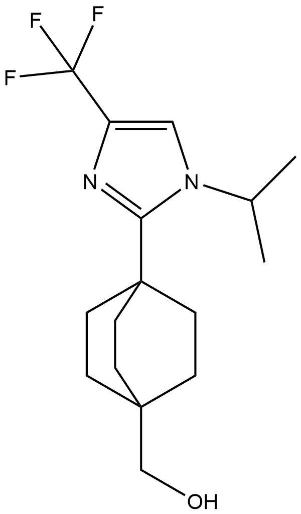 (4-(1-isopropyl-4-(trifluoromethyl)-1H-imidazol-2-yl)bicyclo[2.2.2]octan-1-yl)methanol 구조식 이미지