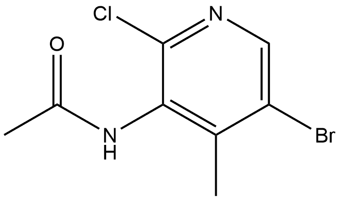 N-(5-Bromo-2-chloro-4-methylpyridin-3-yl)acetamide 구조식 이미지