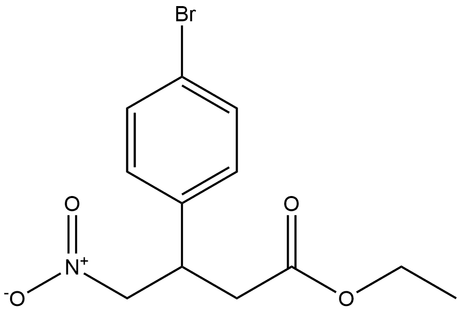 Benzenepropanoic acid, 4-bromo-β-(nitromethyl)-, ethyl ester Structure