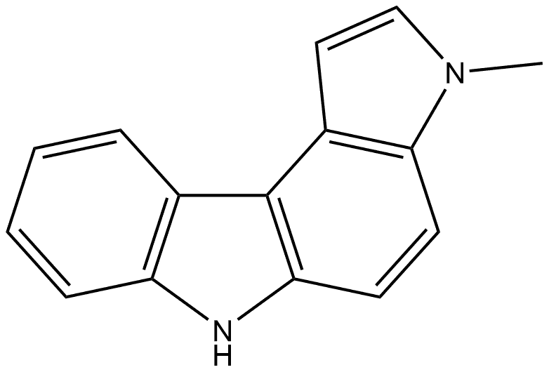 Pyrrolo[2,3-c]carbazole, 3,6-dihydro-3-methyl- Structure