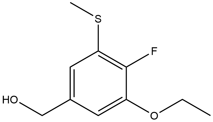 (3-Ethoxy-4-fluoro-5-(methylthio)phenyl)methanol Structure