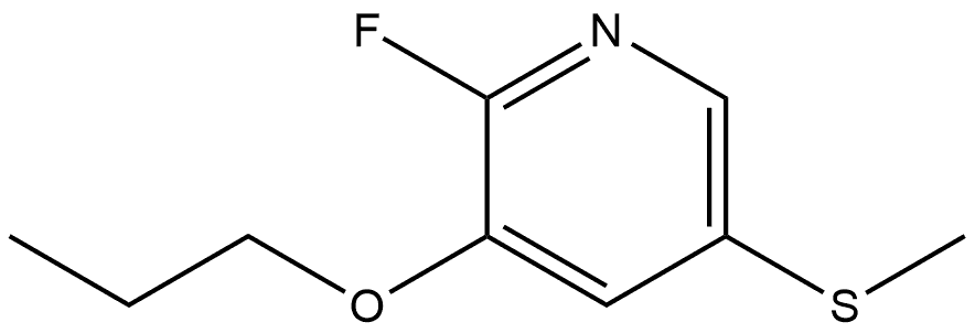 2-fluoro-5-(methylthio)-3-propoxypyridine Structure