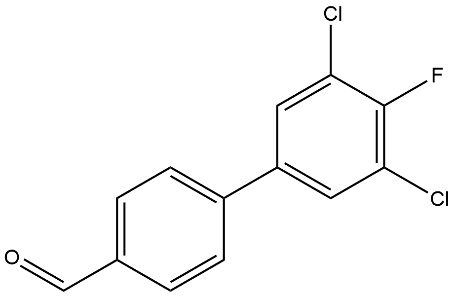 3',5'-Dichloro-4'-fluoro-[1,1'-biphenyl]-4-carbaldehyde Structure