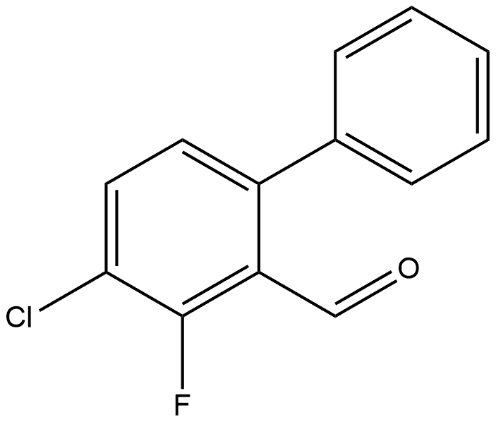 4-Chloro-3-fluoro-[1,1'-biphenyl]-2-carbaldehyde 구조식 이미지