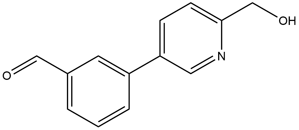 3-(6-(hydroxymethyl)pyridin-3-yl)benzaldehyde Structure