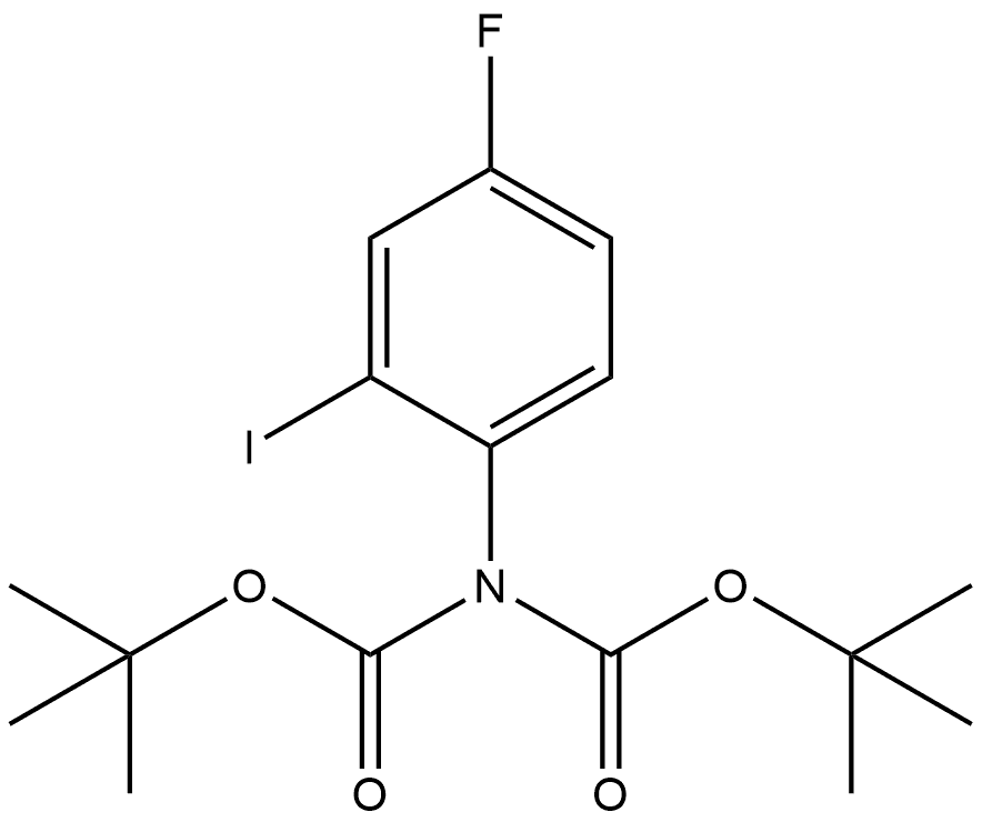 Imidodicarbonic acid, N-(4-fluoro-2-iodophenyl)-, C,C′-bis(1,1-dimethylethyl) ester Structure