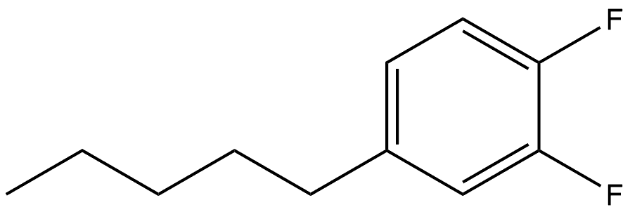 1,2-Difluoro-4-pentylbenzene Structure