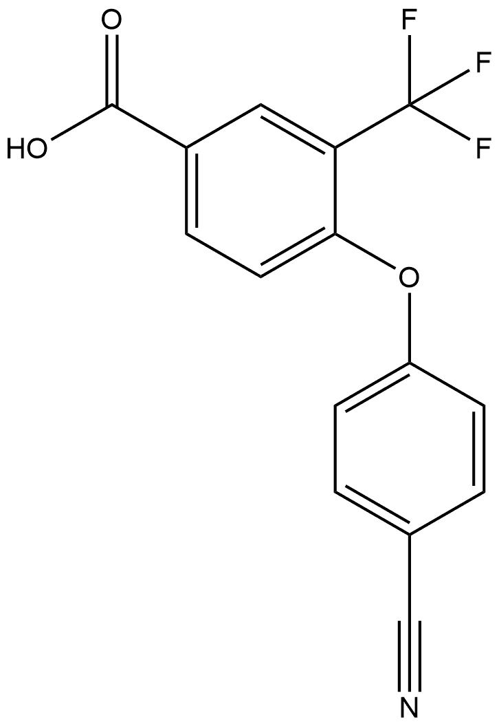 4-(4-Cyanophenoxy)-3-(trifluoromethyl)benzoic acid Structure