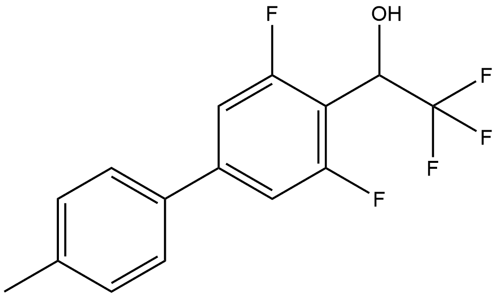 1-(3,5-Difluoro-4'-methyl-[1,1'-biphenyl]-4-yl)-2,2,2-trifluoroethanol 구조식 이미지