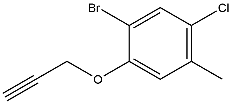 1-bromo-5-chloro-4-methyl-2-(prop-2-yn-1-yloxy)benzene Structure